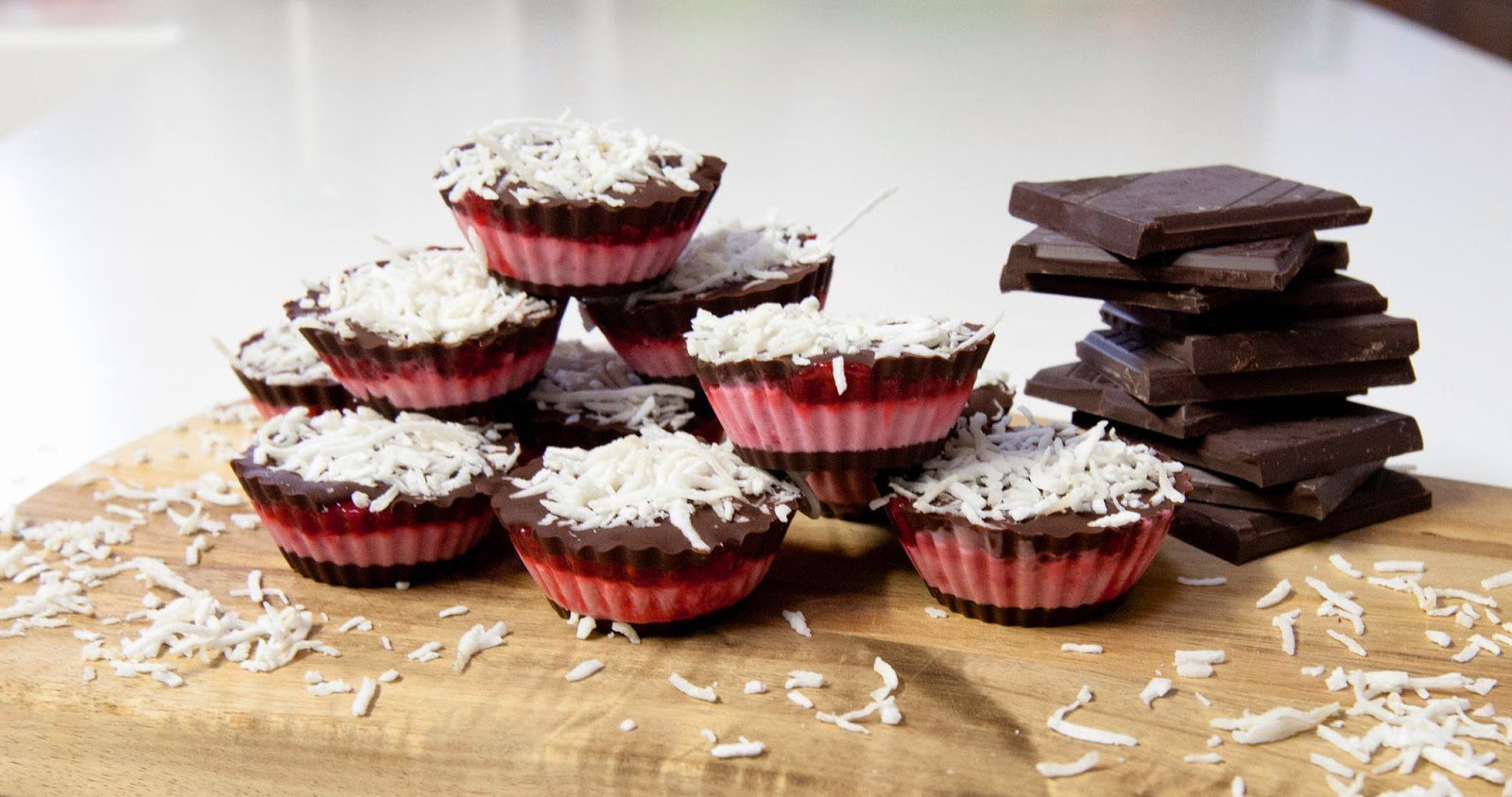 Coconut Raspberry Chocolate Cups (Paleo and Nut Free)